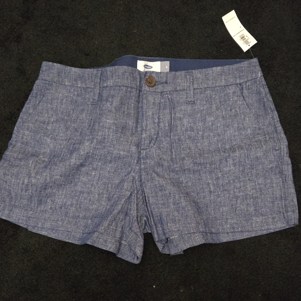Old Navy Blue Bermuda Shorts Chambray Style